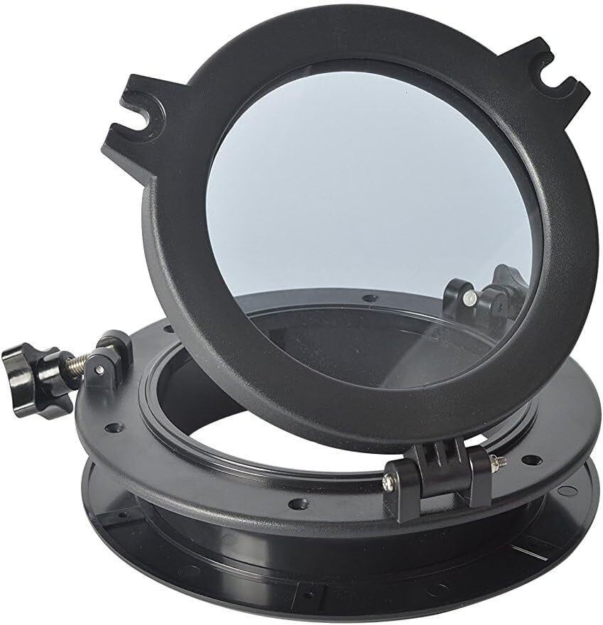 10″ Round Opening Portlight Porthole Window with ABS Plastic & Tempered Glass