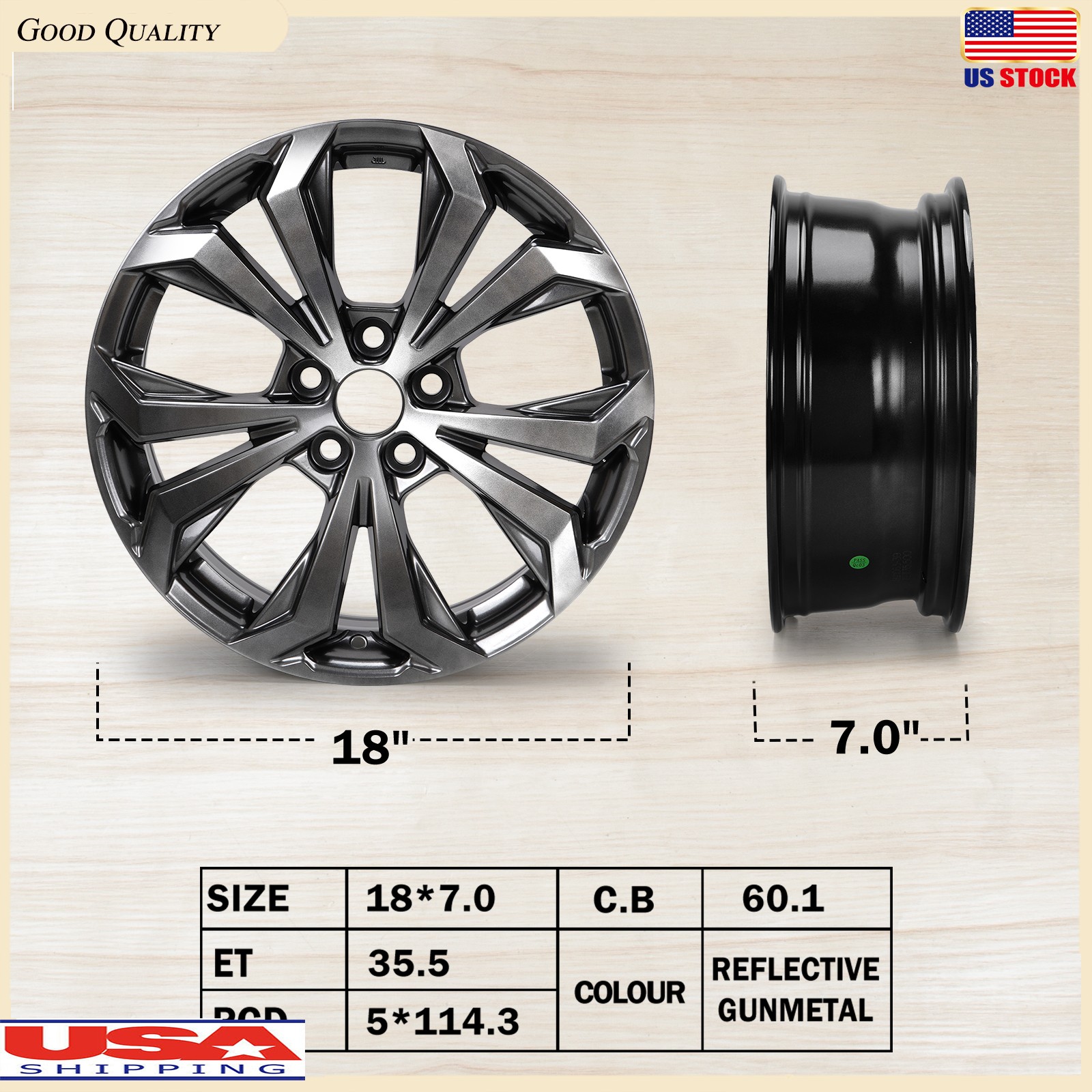 New Rim 18×7 inch For 2022-2025 Toyota Rav-4 Factory Replacement Alloy Wheel