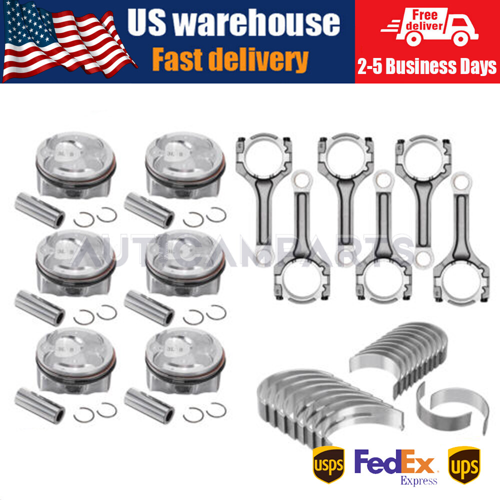 3.3L Engine Connecting Rod / Bearing Kit / Piston & Ring Set STD For Kia Hyundai
