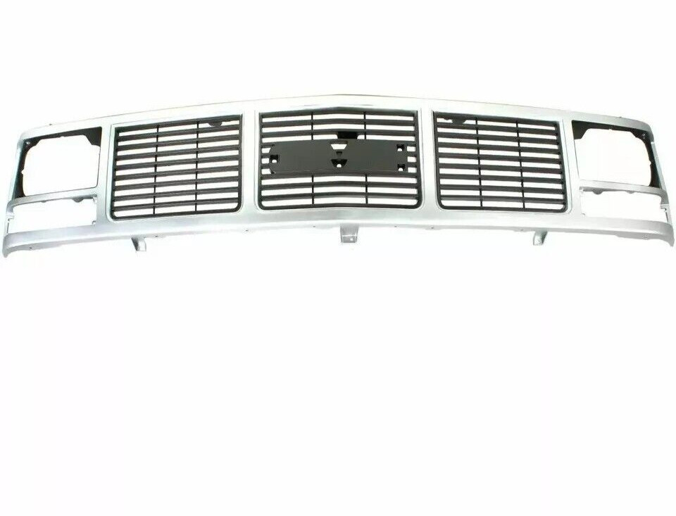 New Front Silver Grille Assembly Plastic For 1988-1993 GMC K1500 C1500 GM1200325