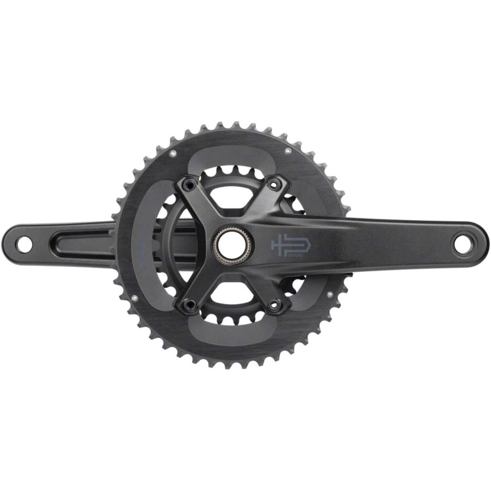 microSHIFT Sword 2x Crankset – 170mm, 10-Speed, 46/29T, Black FC-G7000-4670