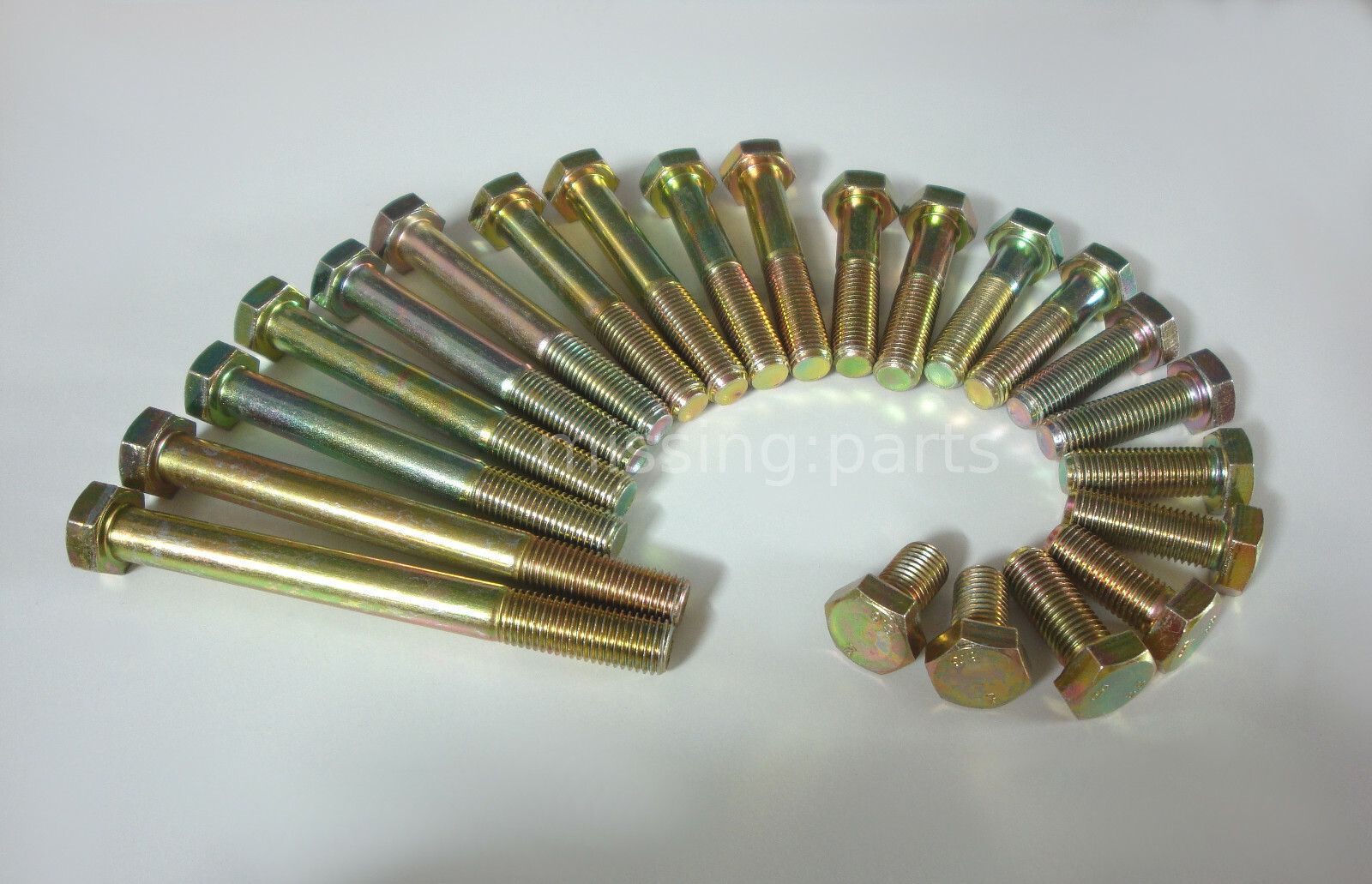 1x Hexagon M12x1, 5 (30-140) Yellow Zinc High Strength 10.9 Fine Thread