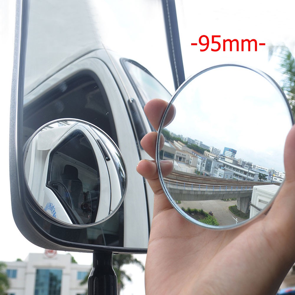 9.5cm Blind Spot Mirror Round Convex Wide Angle Rear View Mirror For Car Vehicle