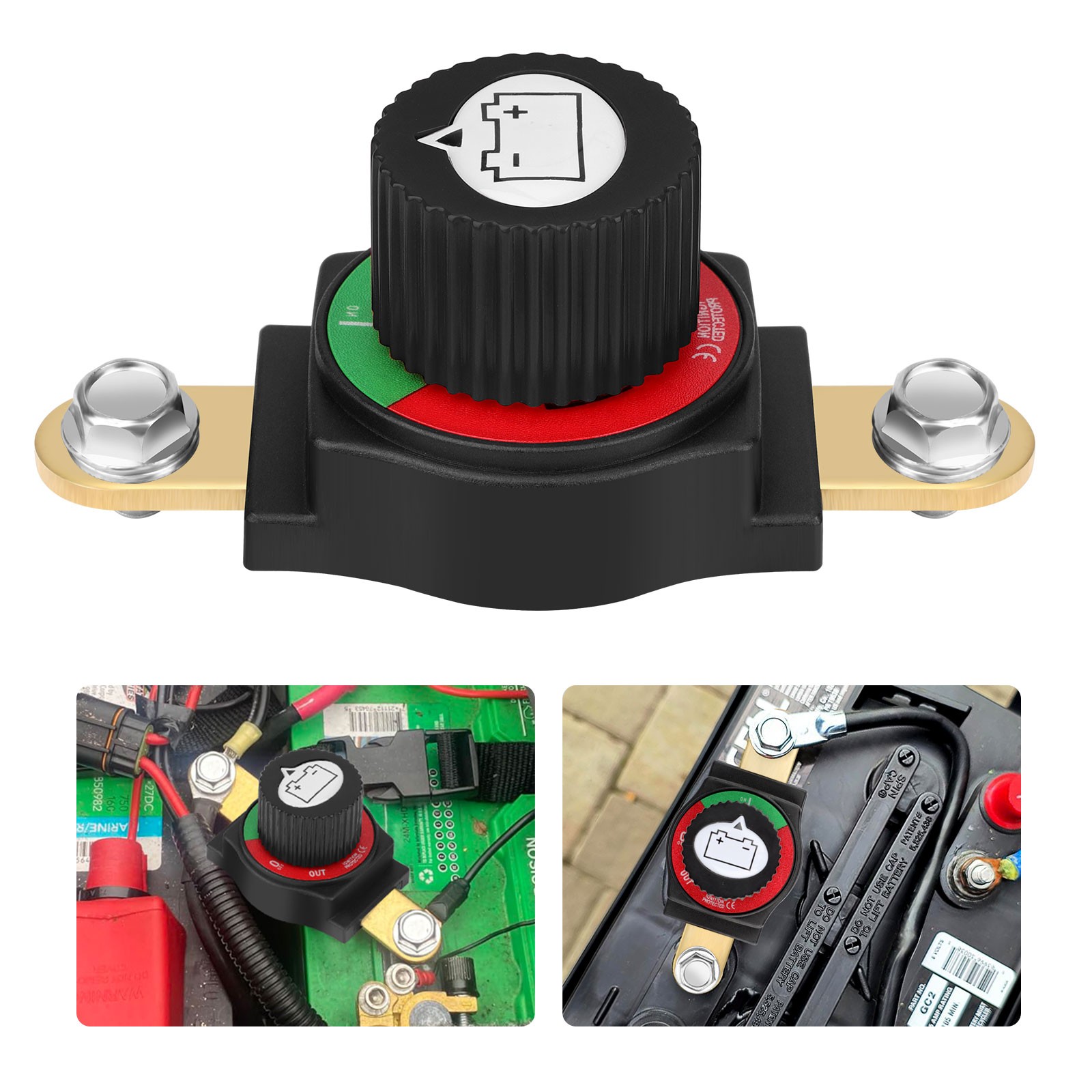 Side Post Battery Disconnect Switch Heavy Duty 12-48V Cut Off Master Kill Switch
