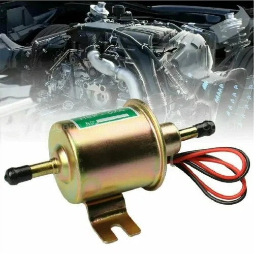 12V Inline Low Pressure Electric Fuel Pump HEP-02A Universal 2.5-4PSI Gas Diesel
