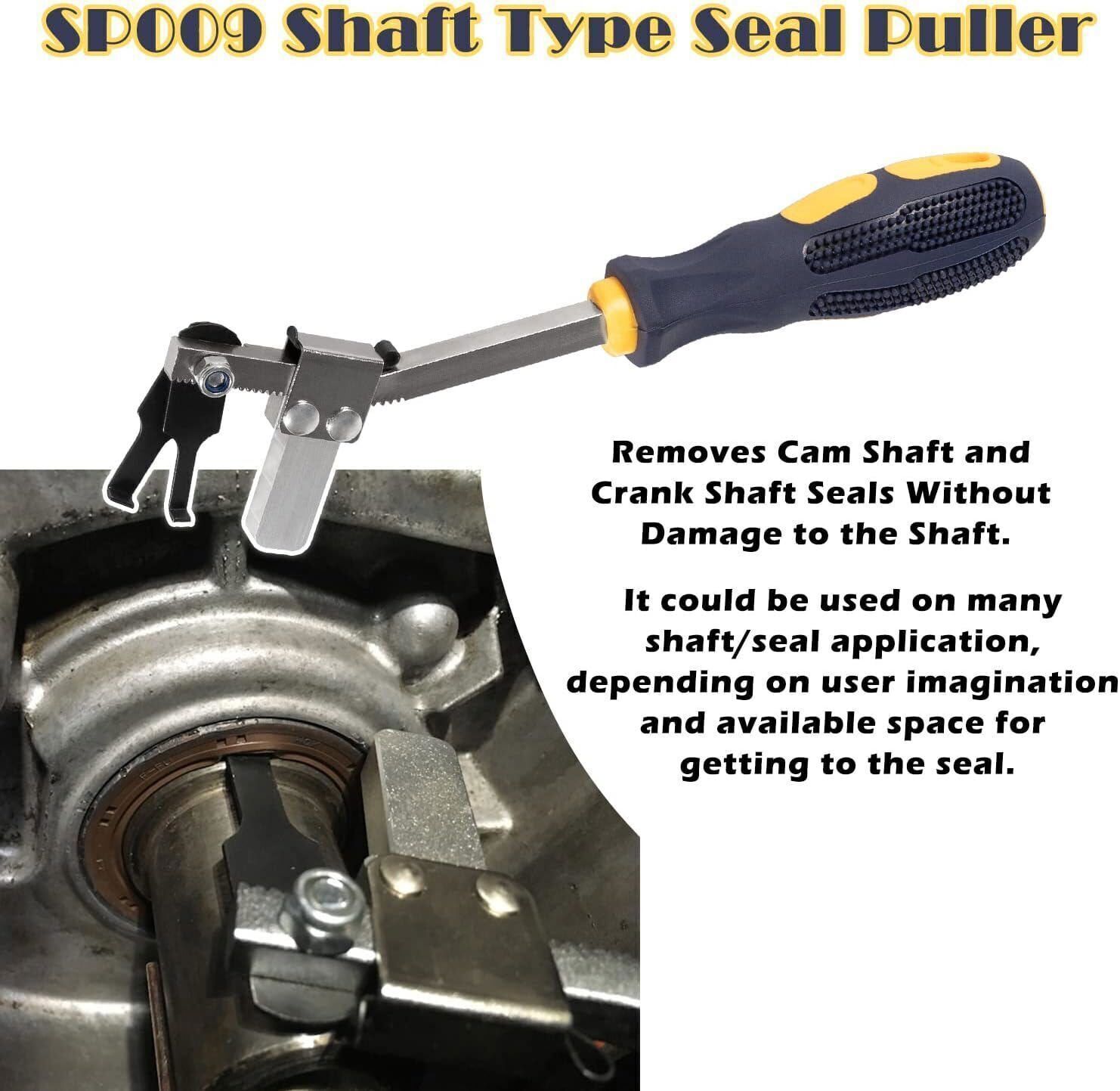 Shaft Type Seal Puller W/ Spare Hook Crankshaft Camshaft Remover Auto Tool 58430