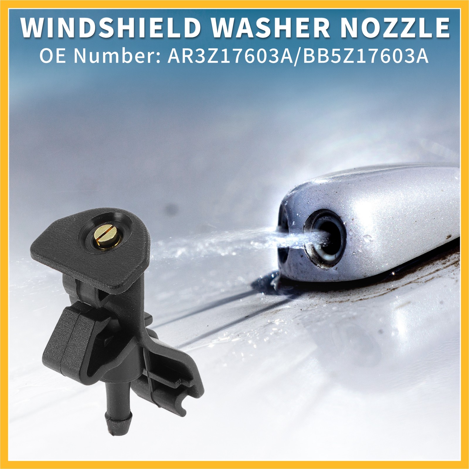 2 Pcs Front Windshield Washer Nozzles No.AR3Z17603A for ford Explorer 2011-18