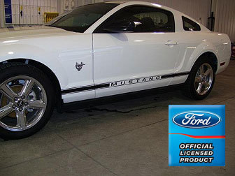 Both side: Ford Mustang Rocker Panel Door Stripes Decals – RH – Strips Stickers
