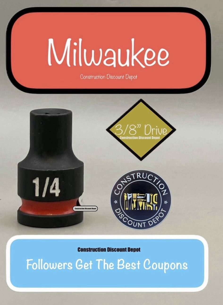 Milwaukee 49-66-6100 1/4 In. Shockwave Impact Duty 3/8 In. Drive Standard Socket