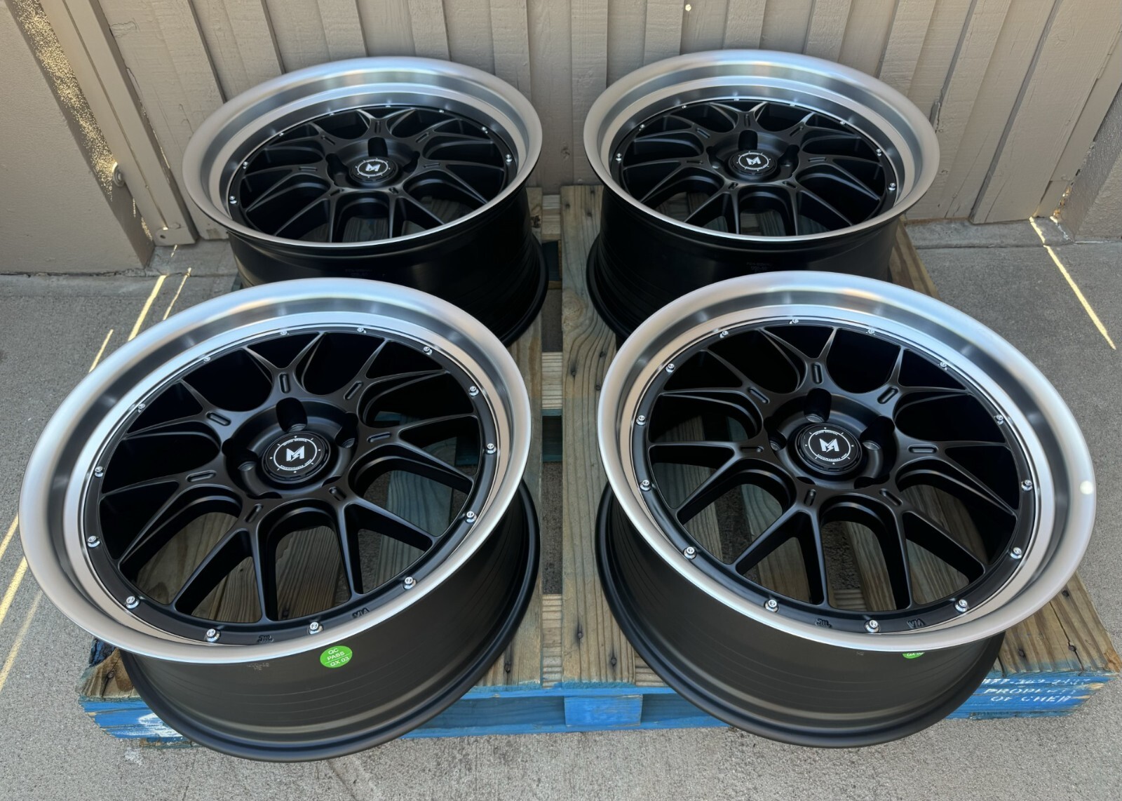 20″ MFlow MFL2 Deep Dish Wheels Black 20×8.5 20×9.5 5×114.3 Staggered Set 4