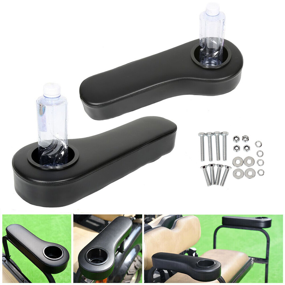 For EZGO Club Car Yamaha Golf Cart Universal Rear Seat Arm Rest Cup Holder