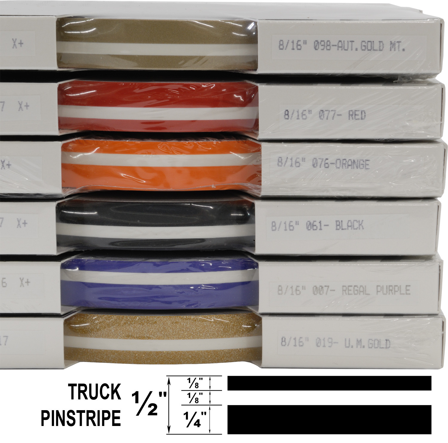 Truck Car PinStripe 1/2″ (8/16″) x 150′ Roll Accent Pinstripe Stripe