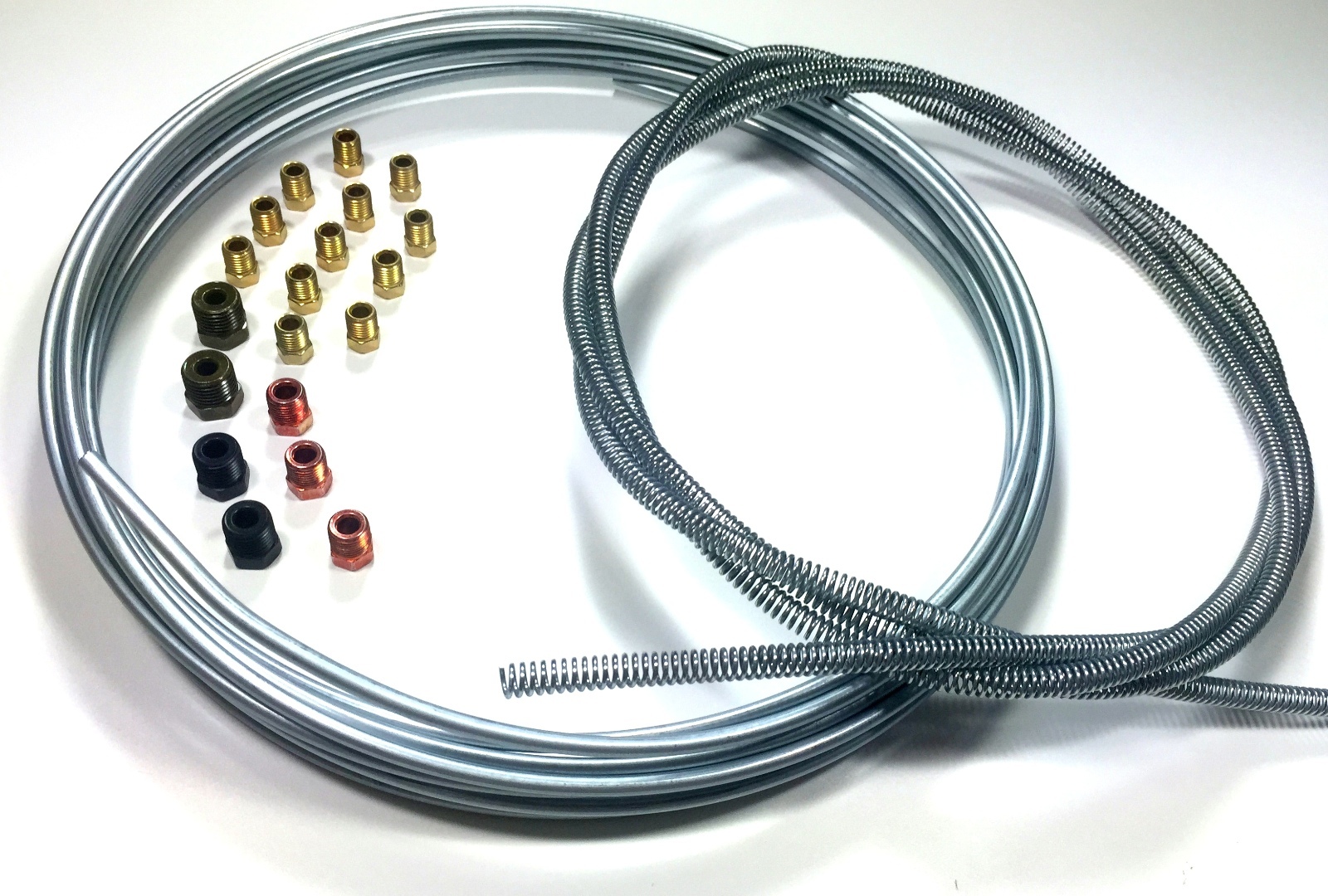 25 Ft Roll 3/16 Brake Line Kit – Tube / 8 ft of Armor / 19 Fittings