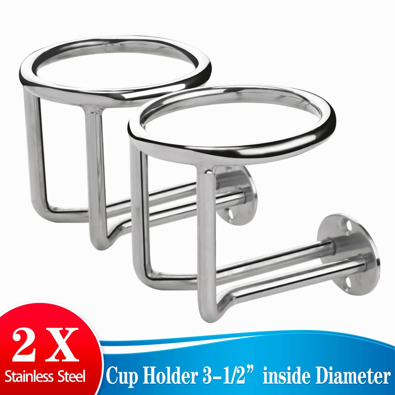 Stainless Steel Ring Cup Holder Boat Ringlike Drink Holder Heavy Duty