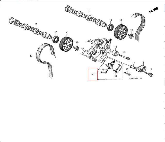 Fit Honda Accord Odyssey Acura CL 3.0L Timing Belt Tensioner Adjuster14520P8AA01