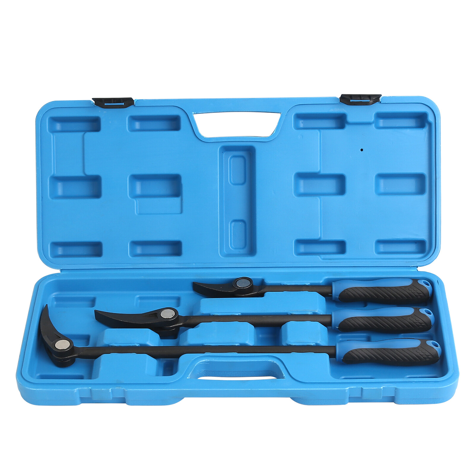 3pc 8″ 12″ 16″ HSS Indexable Pry Bar Set, 11-Position Adjustable Angle Pry Bars
