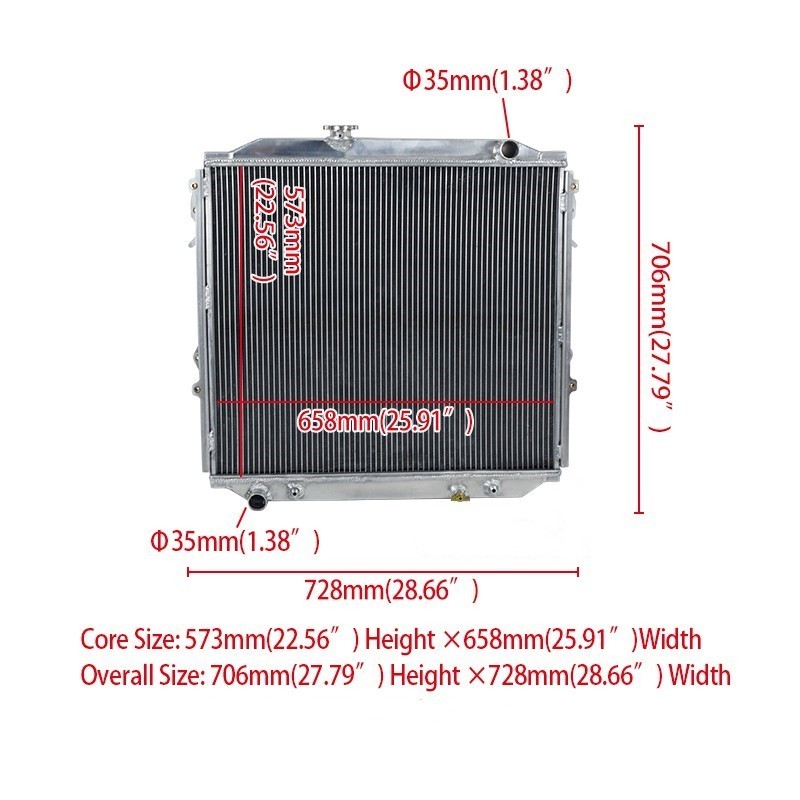 2 Row All Aluminum Radiator For 1996-2002 Toyota 4Runner 2.7L L4 3.4L V6 AT/MT