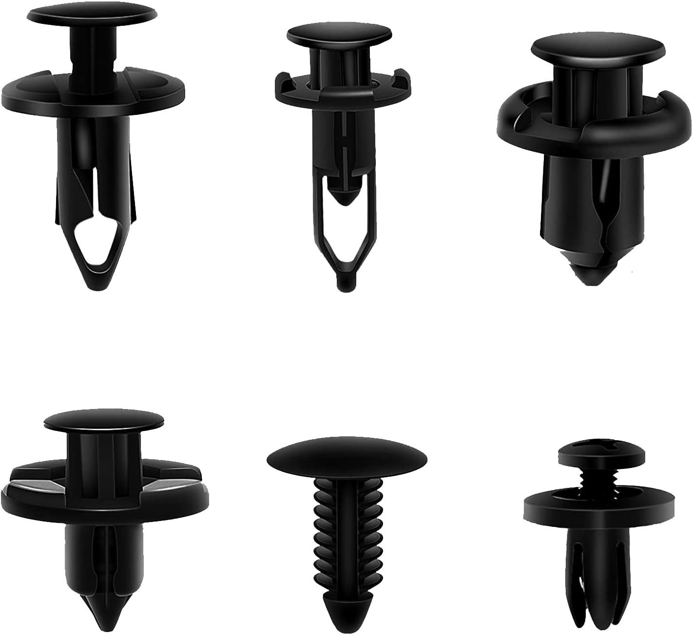 200PCS Car Retainer Clips Plastic Fasteners Kit, Popular Sizes Auto Push Pin Riv