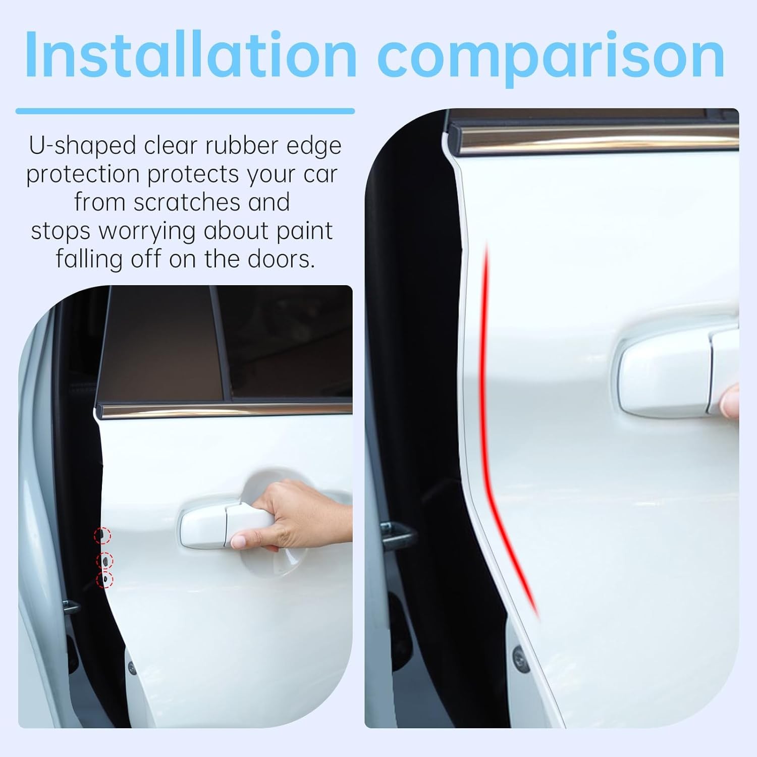 10FT U-Shape Car Door Edge Guard Molding Trim Rubber Edge Strip For Porsche