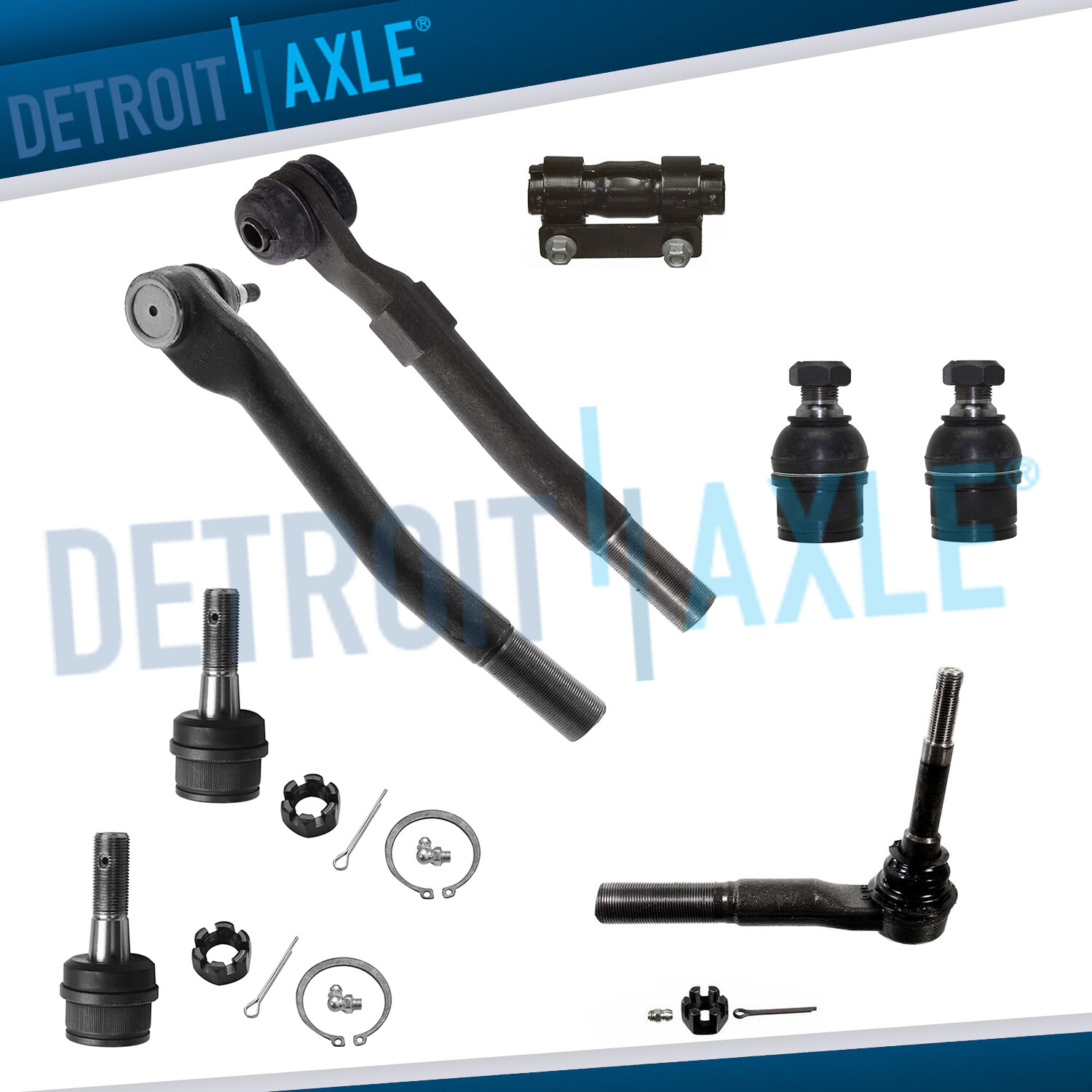 8pc Front Tie Rods Ball Joints Kit for Ford F-250 F-350 F-450 Super Duty 4WD 4×4