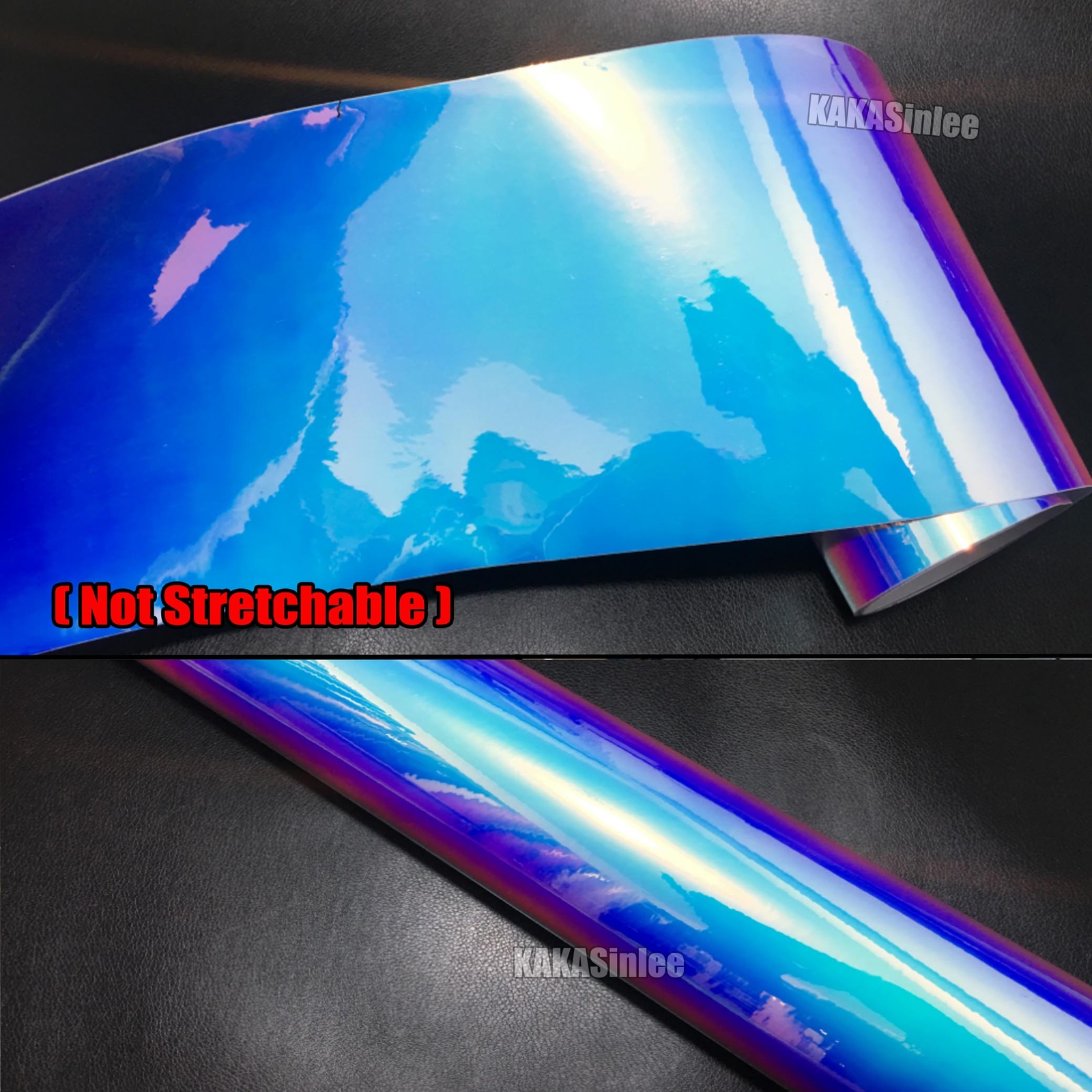 Colorful Rainbow Chameleon Mirror Chrome Car Metal Sticker Vinyl Wrap PVC Strips