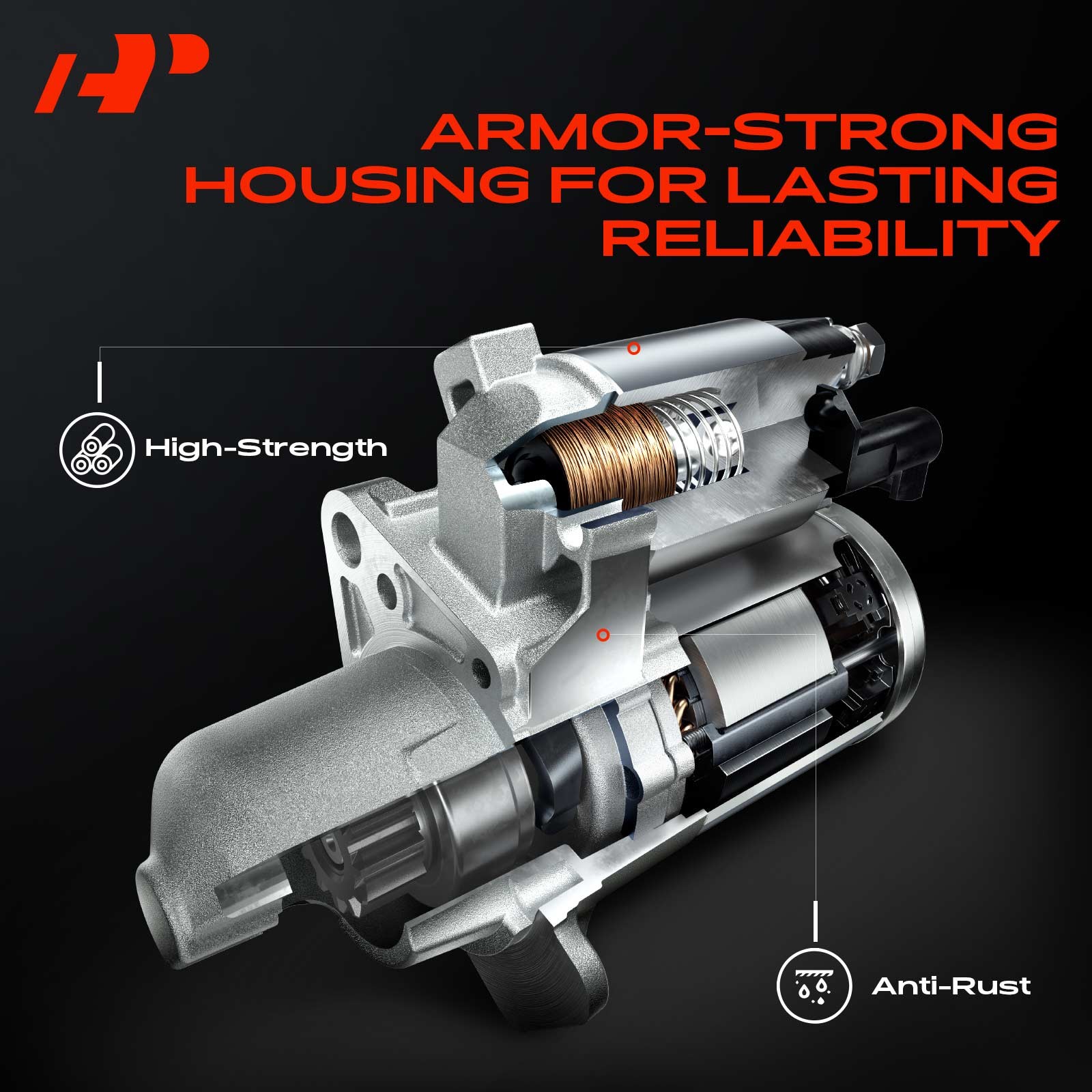 Starter Motor for Mini Cooper 2007-2015 Cooper Paceman L4 1.6L 0.9KW 12V 10T CW