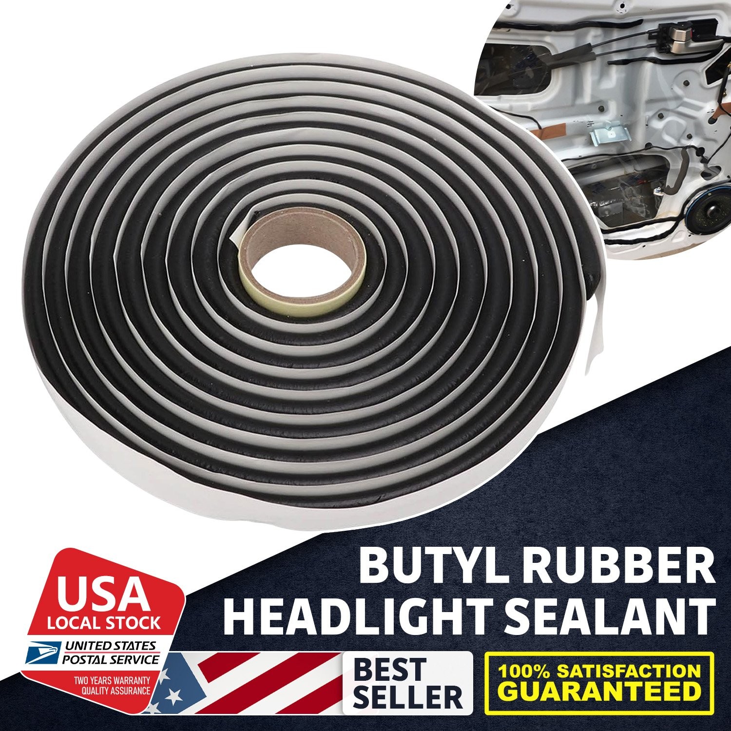 4M/13Ft Headlight Sealant Butyl Rubber Rope For Acura RLX Waterproof durable