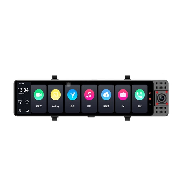WiFi Rear View Mirror Dash Cam 12″ Car DVR Touch Screen For Carplay Android Auto