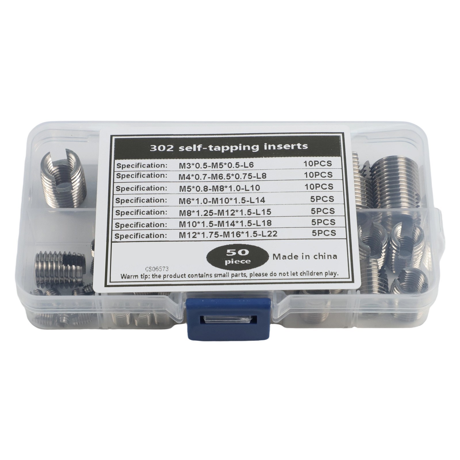 Self Tapping Thread Inserts 50PCS for Multiple Sizes For M3 M5 M6 M8 M10