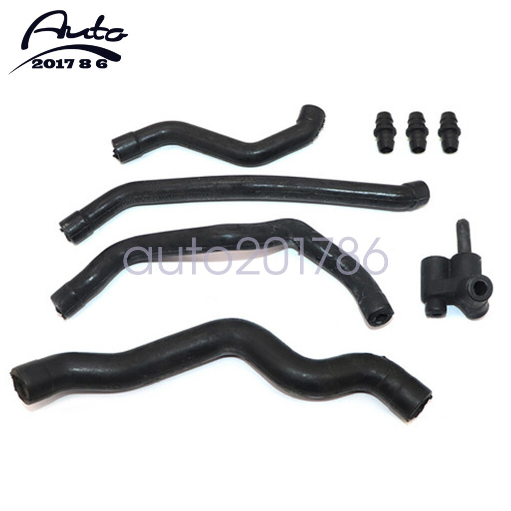8 Pcs Set Engine Crankcase Breather Hose for Mercedes-Benz C240 C280 C320 C55