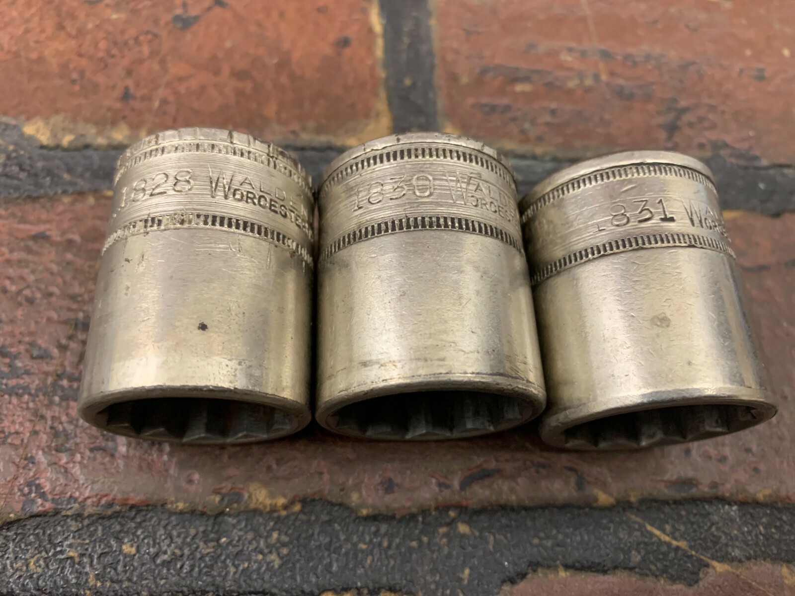 Walden Worcester 12pt socket Lot 1/2″ drive USA 7/8″ 15/16″ 31/32″