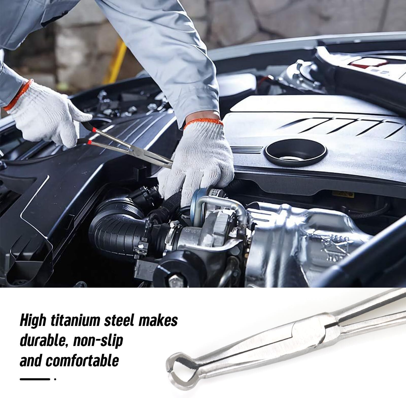 11inch Electrical Disconnect Long Spark Plug Removal Pliers for Car Connectors #