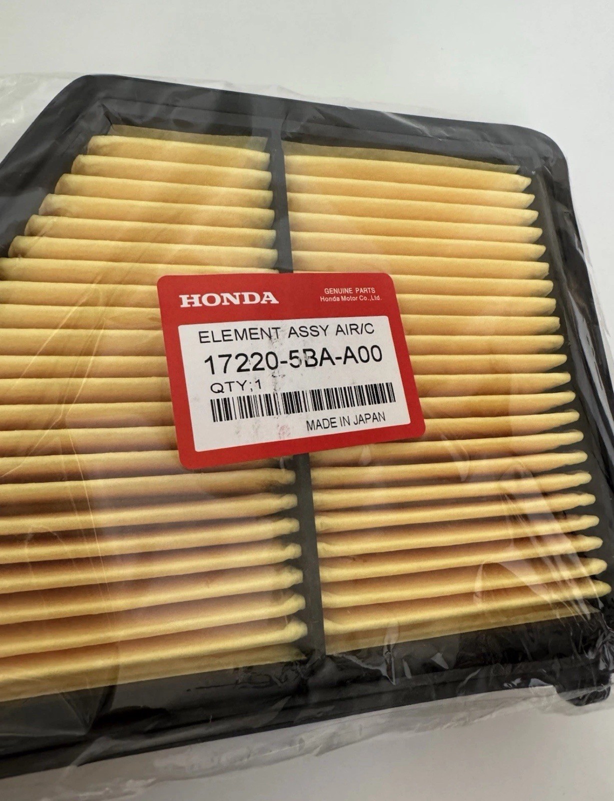 Genuine OEM Honda Engine Air Filter 17220-5BA-A00 – For Select Civic and HR-V