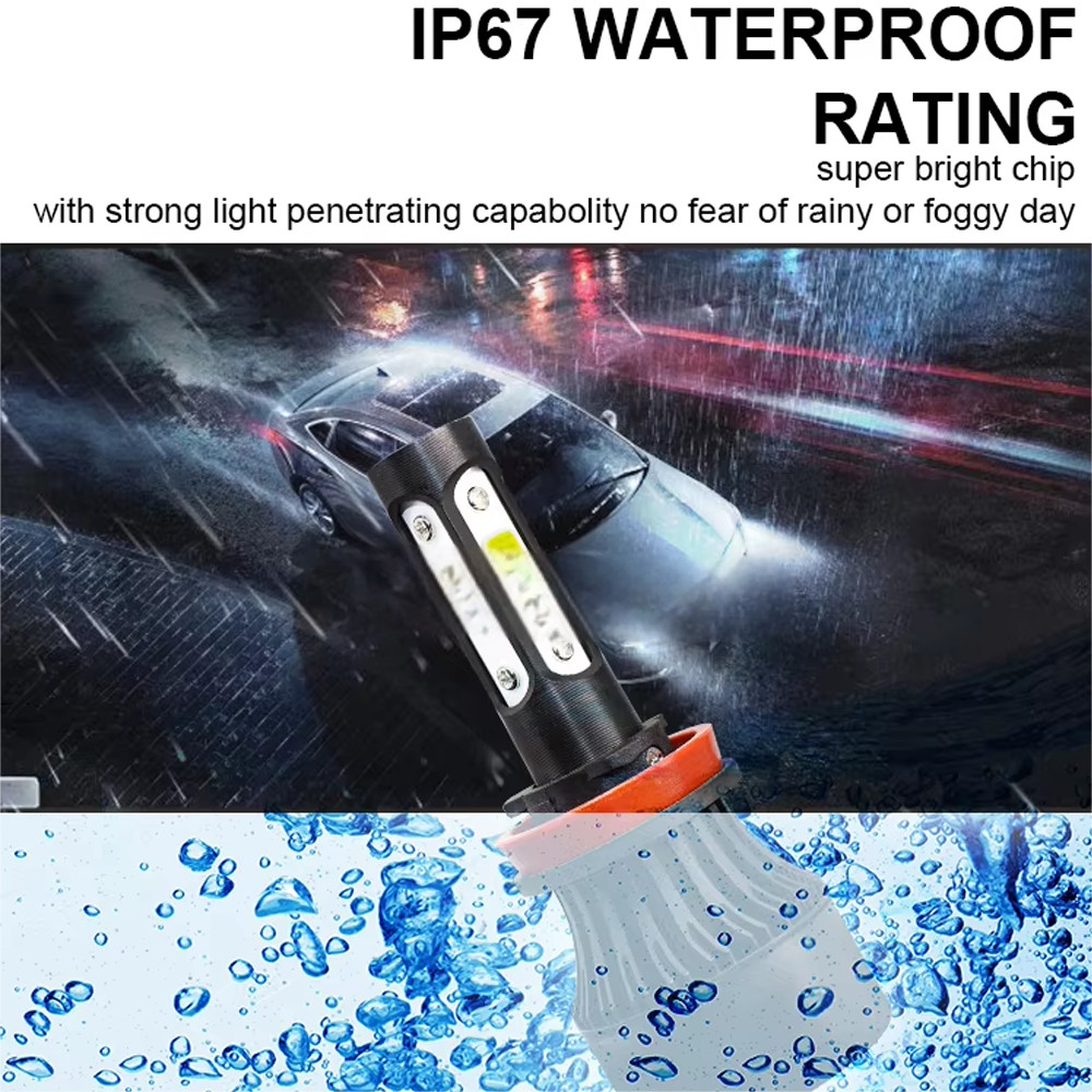 For Freightliner Cascadia 2008-2016 4X LED Headlight Hi/Lo Beam Bulbs Kit 6000K
