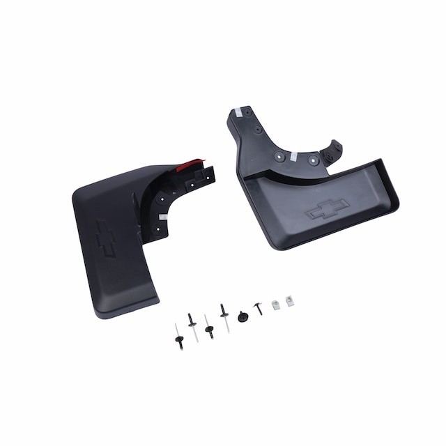 Rear Flat Splash Guards in Black with Bowtie LogoGM Part #86517279