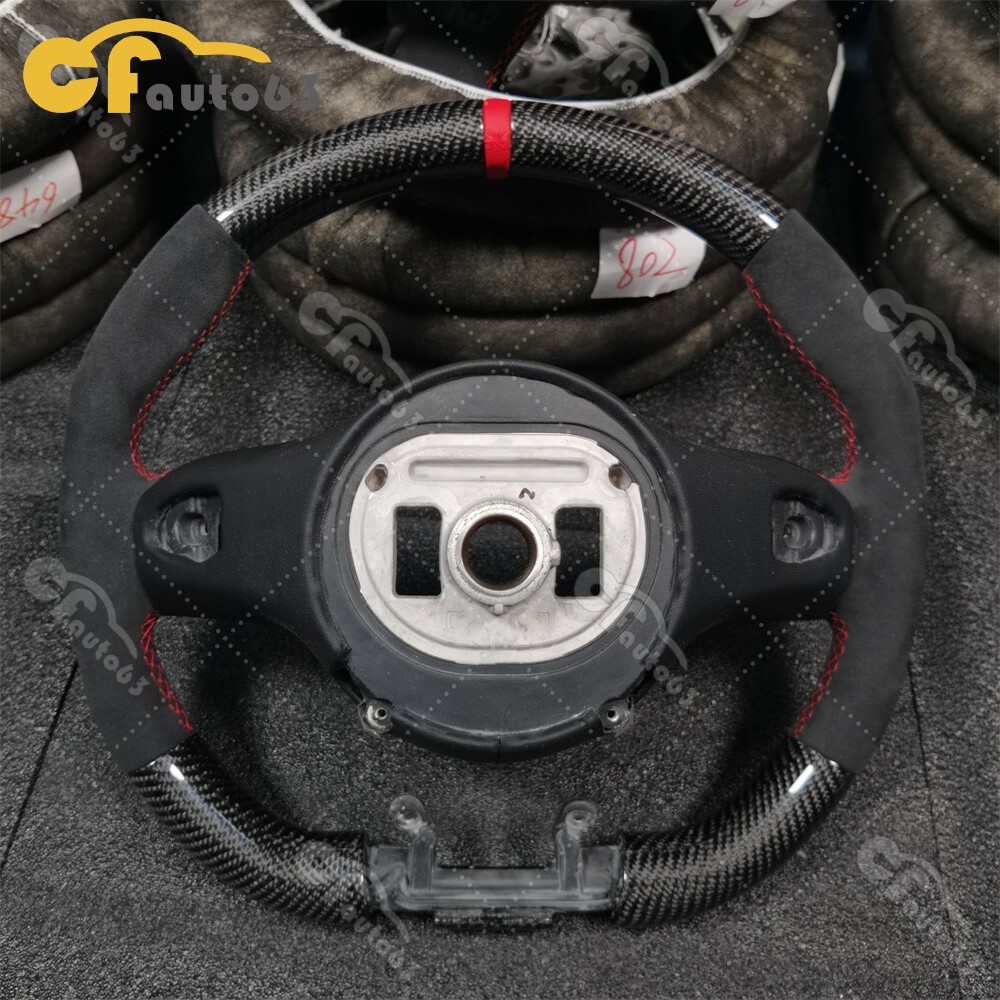 Carbon Fiber Alcantara Leather Steering Wheel Fits for 2018 Mercedes-Benz AMG