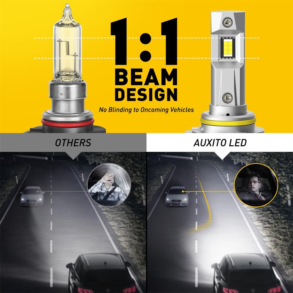 HB3 AUXITO 9005 LED BULBS Beam Headlight 20000LM High Fanless Super Bright White