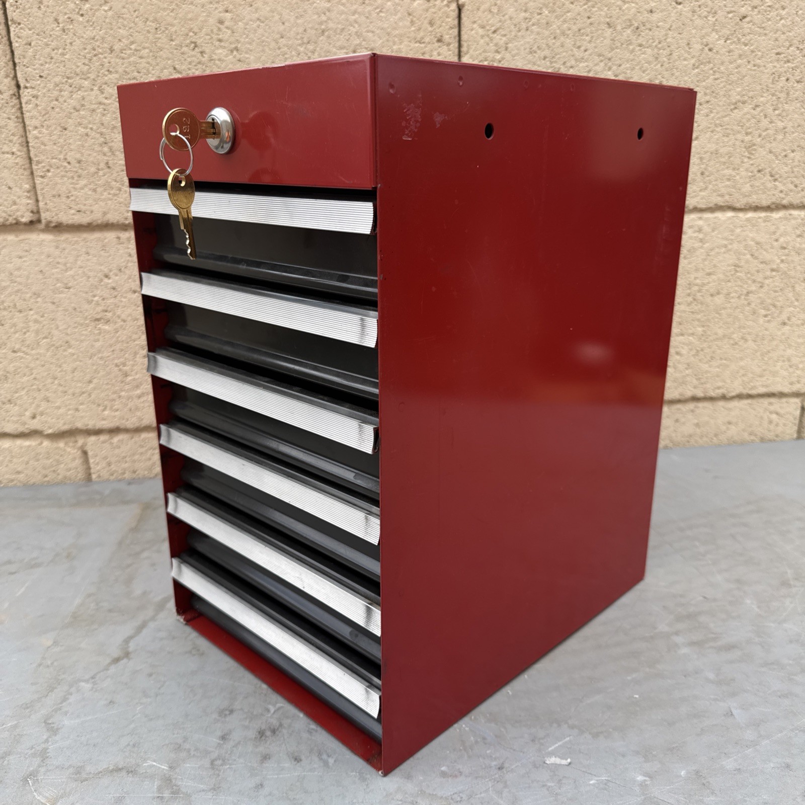 Craftsman USA Red 6 Drawer 15x12x9 Tool Caddy Side Hanging Tool Box Chest 65203