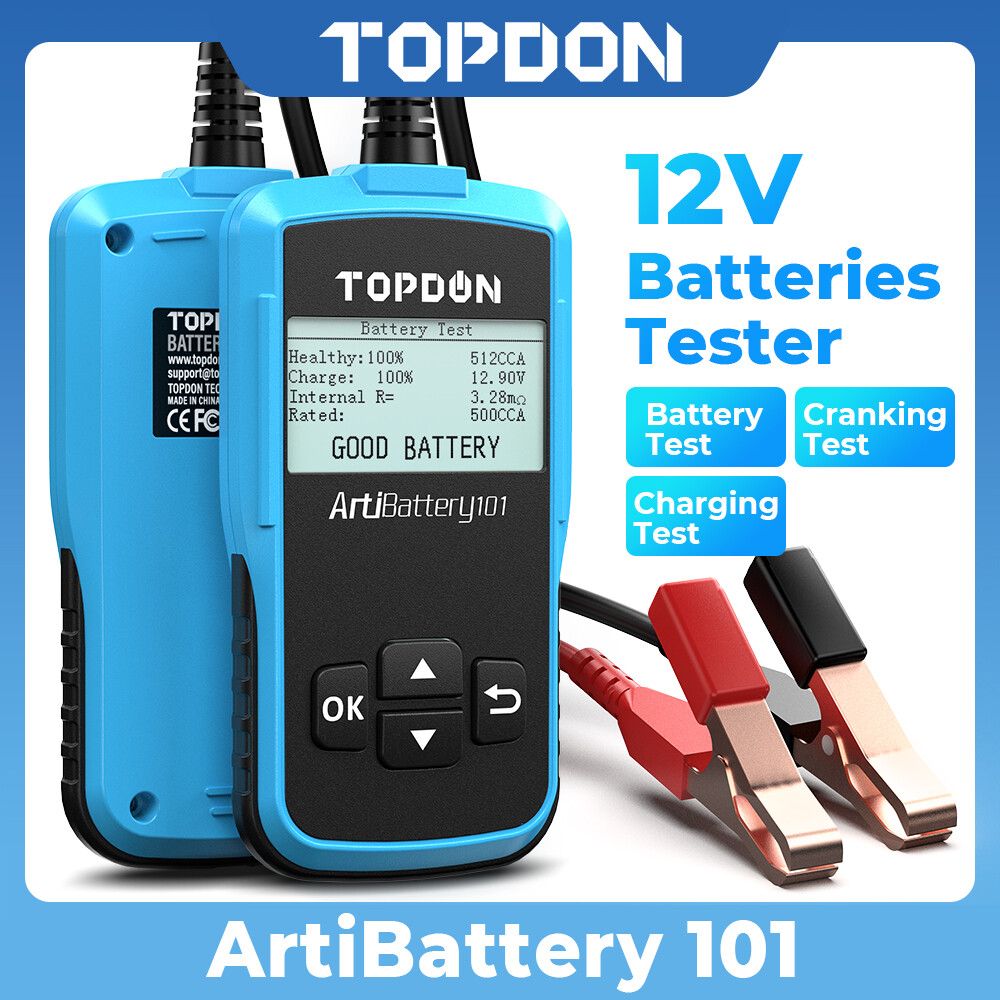 2026 TOPDON AB101 Battery Tester 12V Load Charging System Analyzer 100-2000CCA
