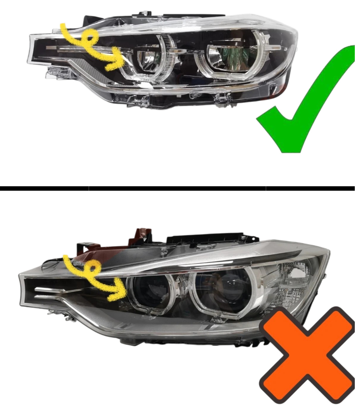 2015-2019 BMW 3 Series F30 LED Headlight No AFS Left Driver Side LH Lamp OEM