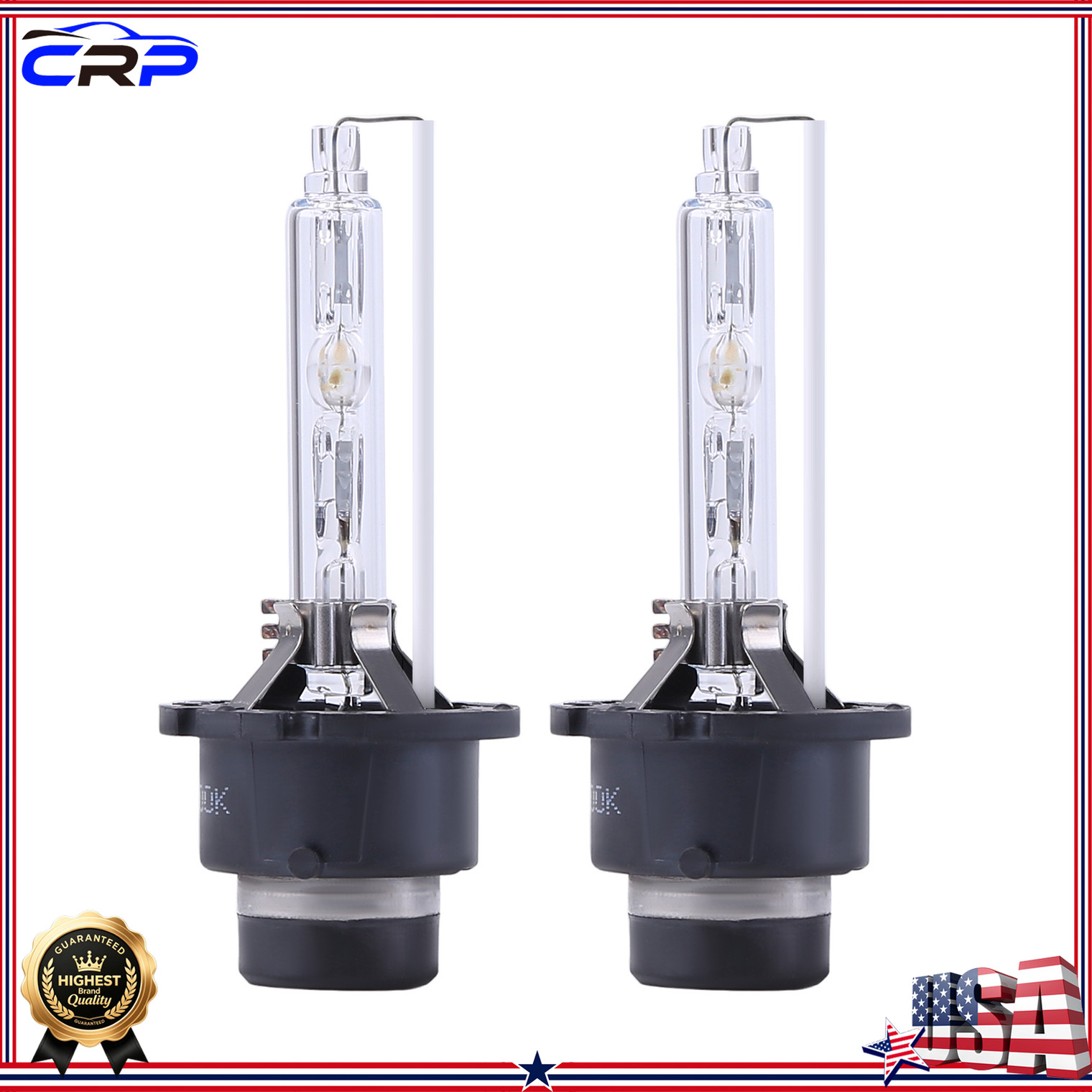 2 Pack HID Xenon Bulbs D2S D2R D2C 6000K 35W IP68 Waterproof US Stock