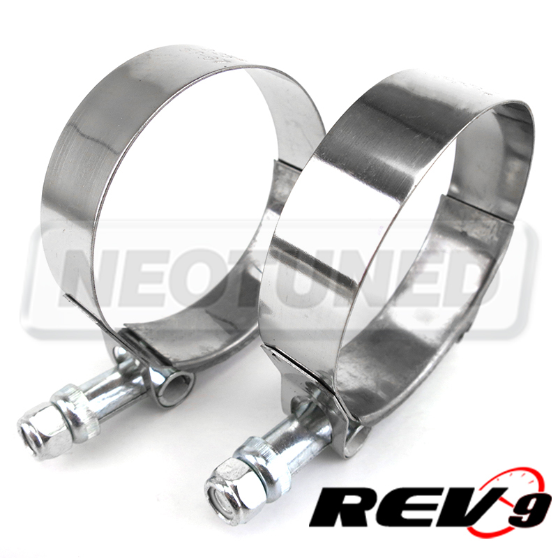 2x 2.5″ Stainless Steel T-Bolt Clamp Diameter Set Of 2 (2 piece) Rev9 CLAMP-250