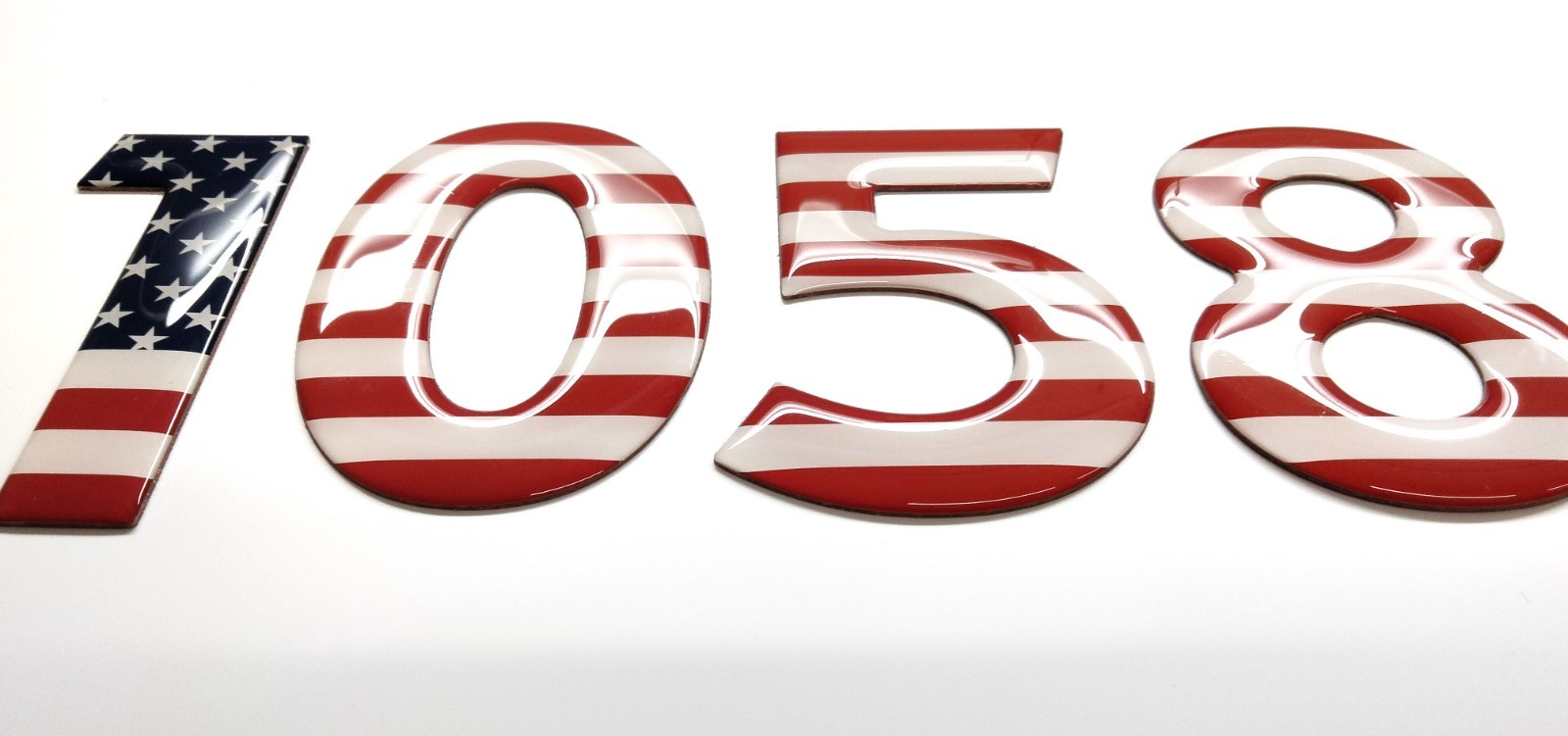 3D US FLAG DOMED RAISED BOAT / JET SKI NUMBERS / LETTERS US MADE