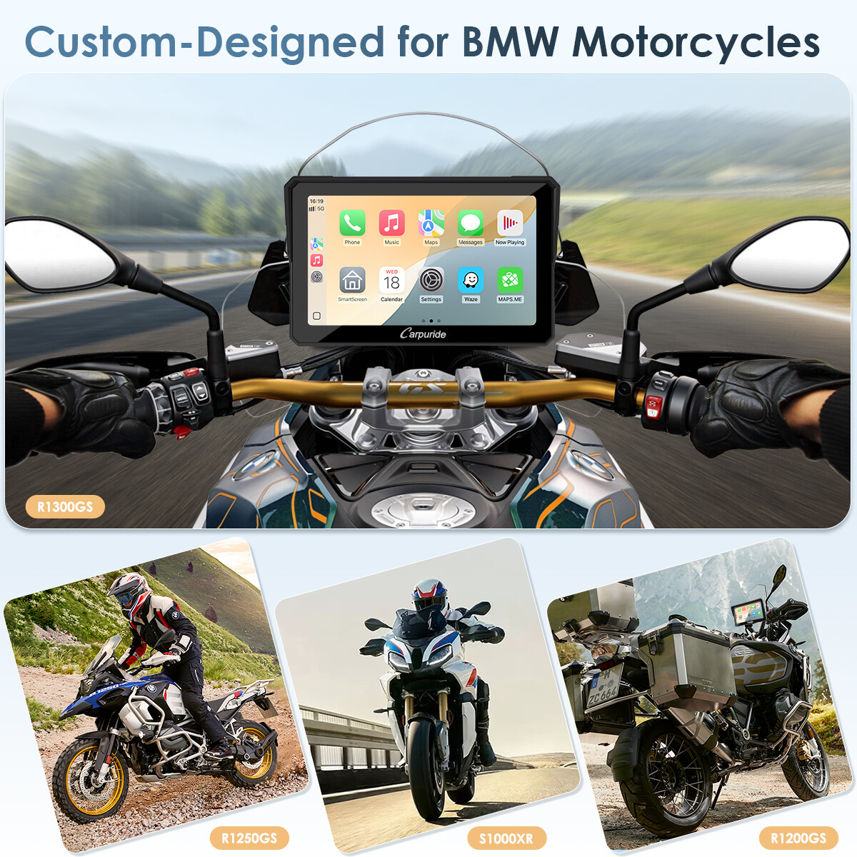 Carpuride W702BS Carplay Android Auto BMW Moto Stereo OEMTransmission Controller