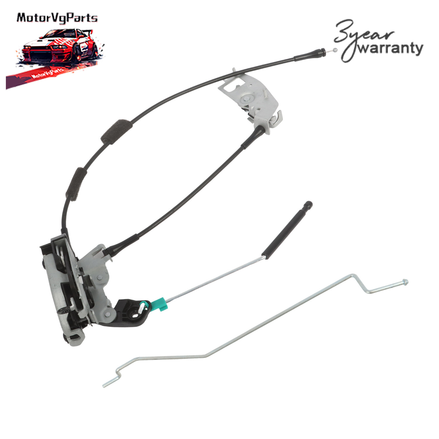 For 1992-2019 Ford E150 E250 E350 Right Door Latch Assembly W/ Cable Rod