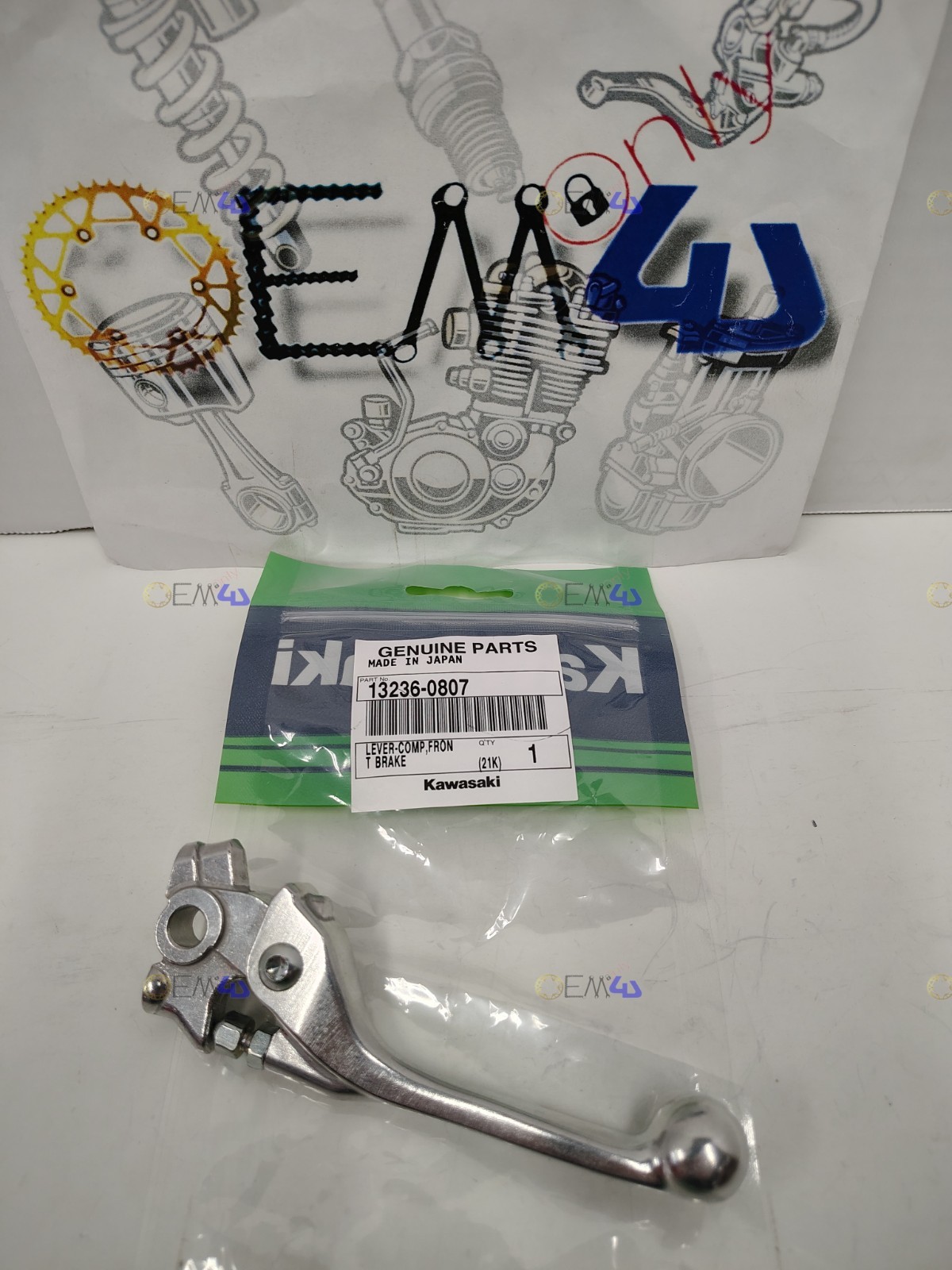 Kawasaki Genuine OEM Front Brake Lever 19-23 KX450 21-26 KX250 13236-0807