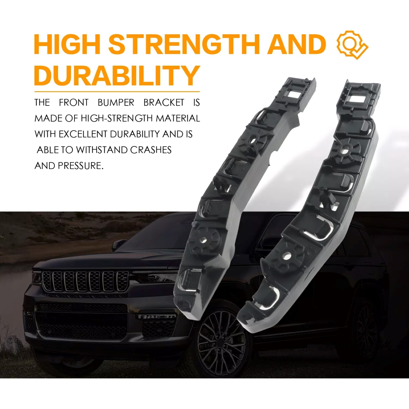 Driver & Passenger Side Bumper Mounting Bracket for 2019-2021 Cherokee Jeep