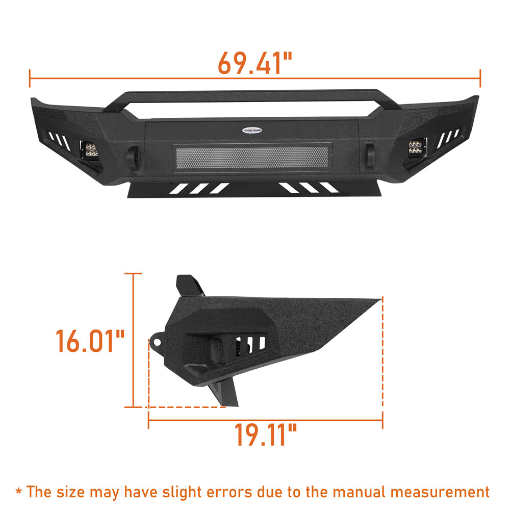 Car Prats Front Bumer Rear Bumper Fit Toyota Tacoma 2005-2011 Steel Black