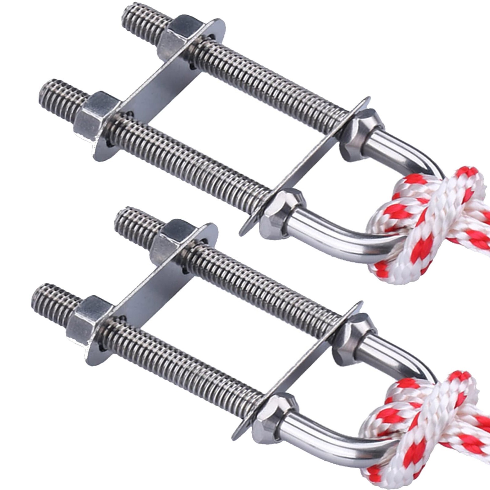 2X Boat Stern Bow Eye U Bolt Tie Down Marine Stainless Steel 5 inch length