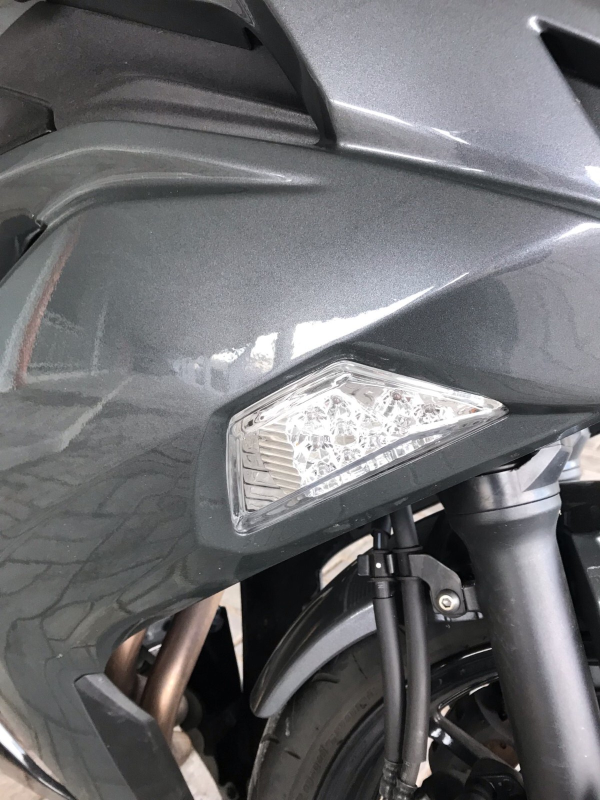 Front Turn Signal Indicator Light Blinker Flush For KAWASAKI Ninja EX300/400/650